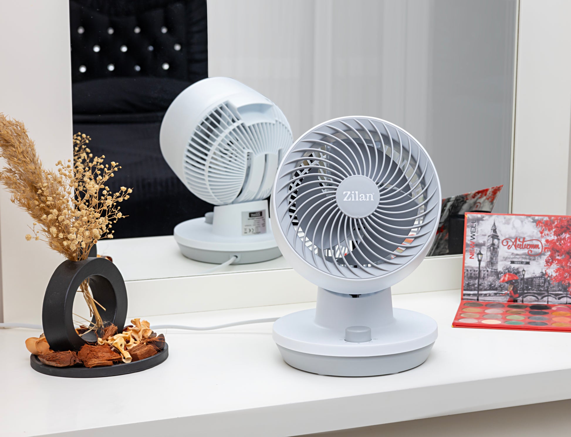 Ventilator de birou Zilan ZLN1009, 3 trepte de viteza, Oscilatie, Putere 45W