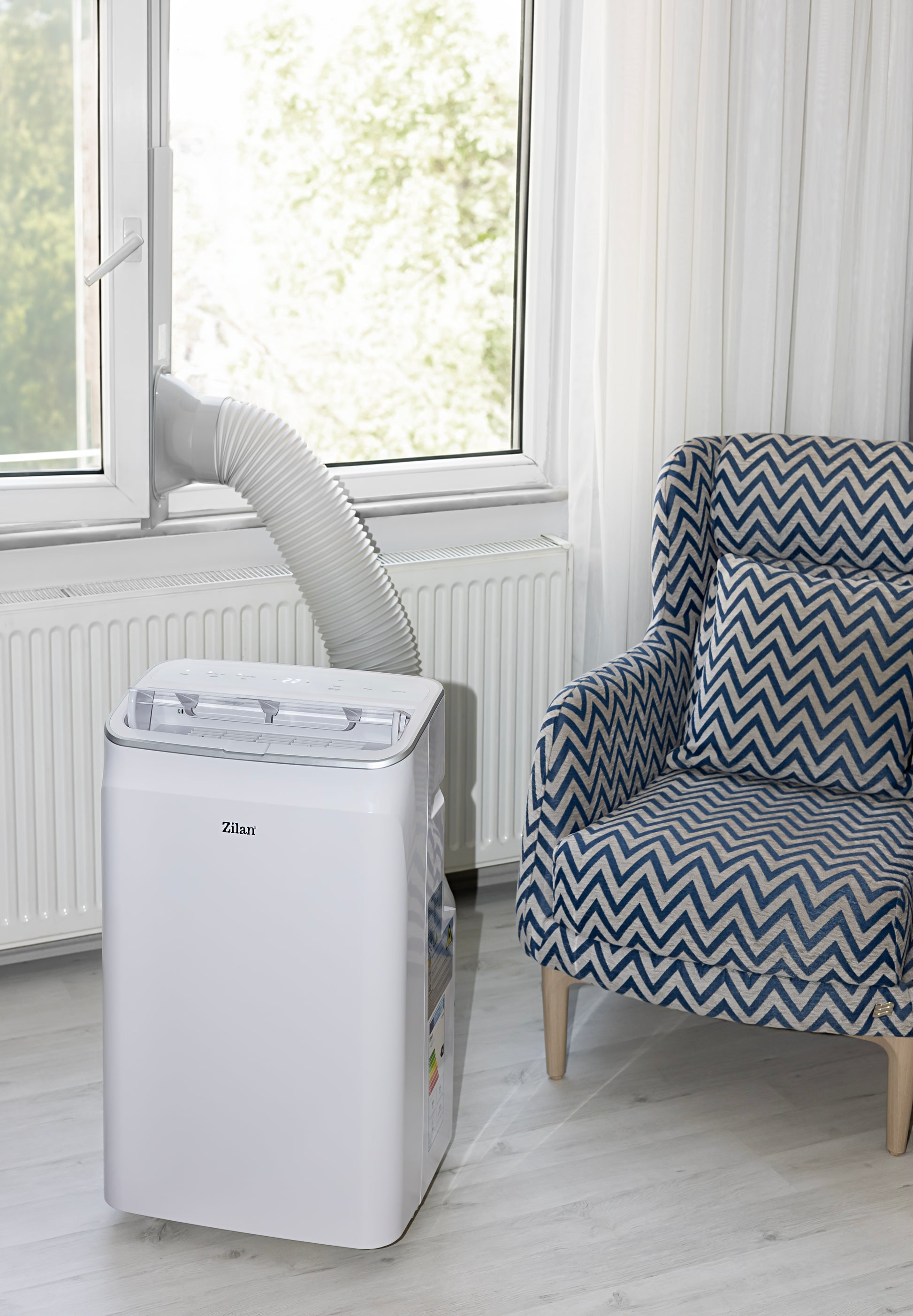 Aer conditionat mobil Zilan ZLN1054 3 in 1, 12000Btu/h, WiFi, temperatura 7-35 grade C