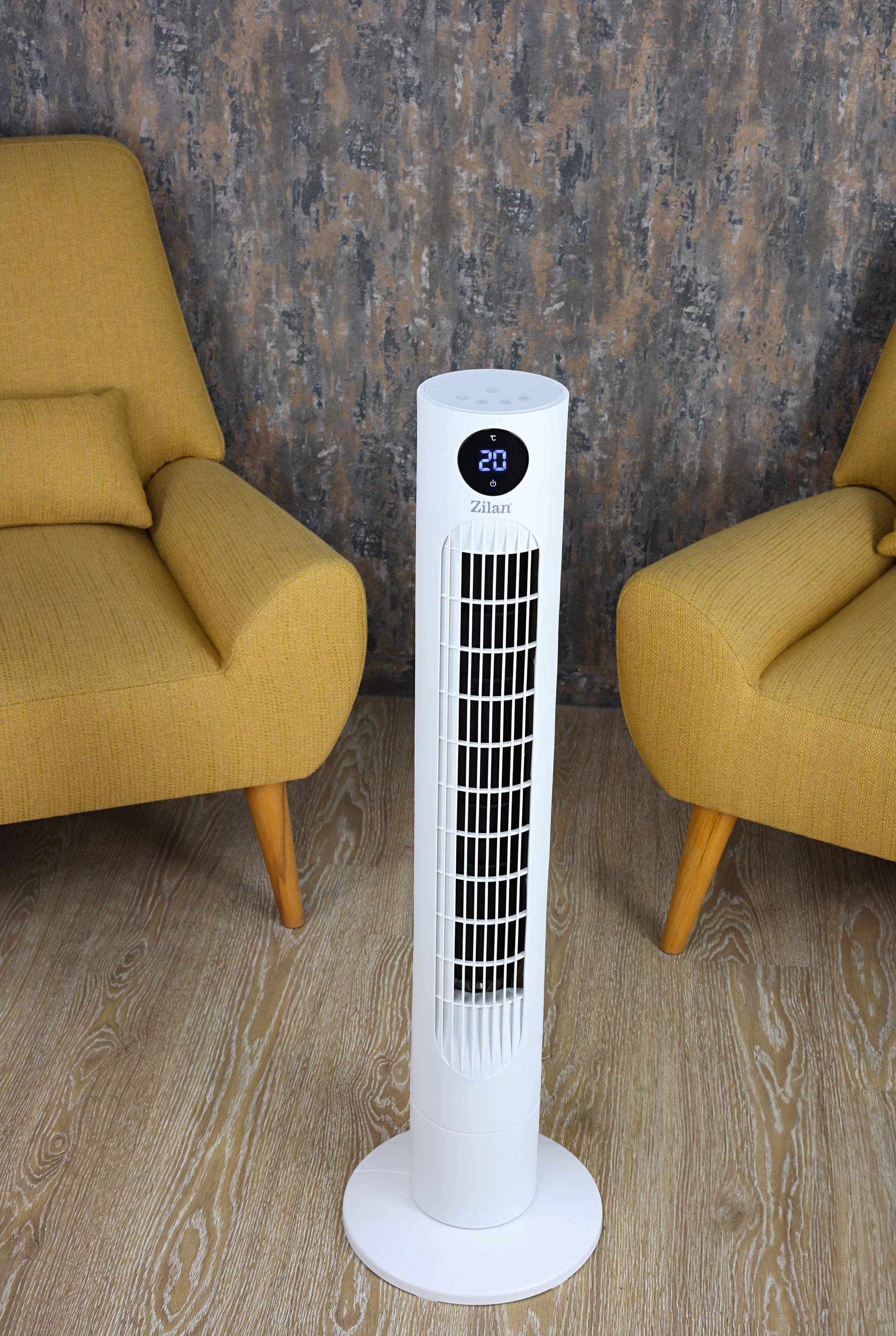 Ventilator turn Zilan ZLN1023, display LED, Timer, 3 trepte de viteza, 3 moduri presetate, 60W