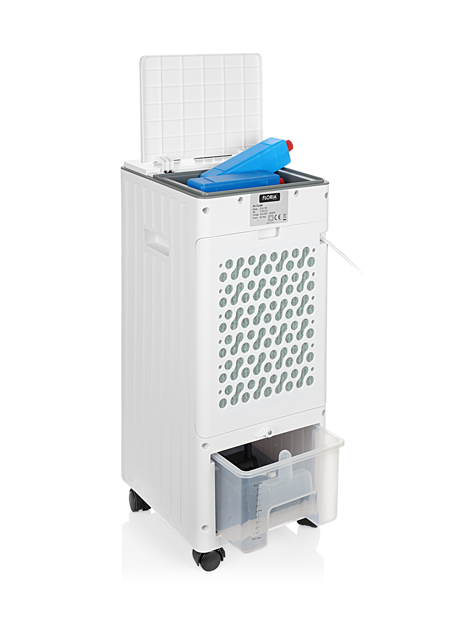 Racitor de aer Floria ZLN1108, Capacitate 2.5 L, 3 trepte de viteza, 2 recipiente pentru gheata, 65W