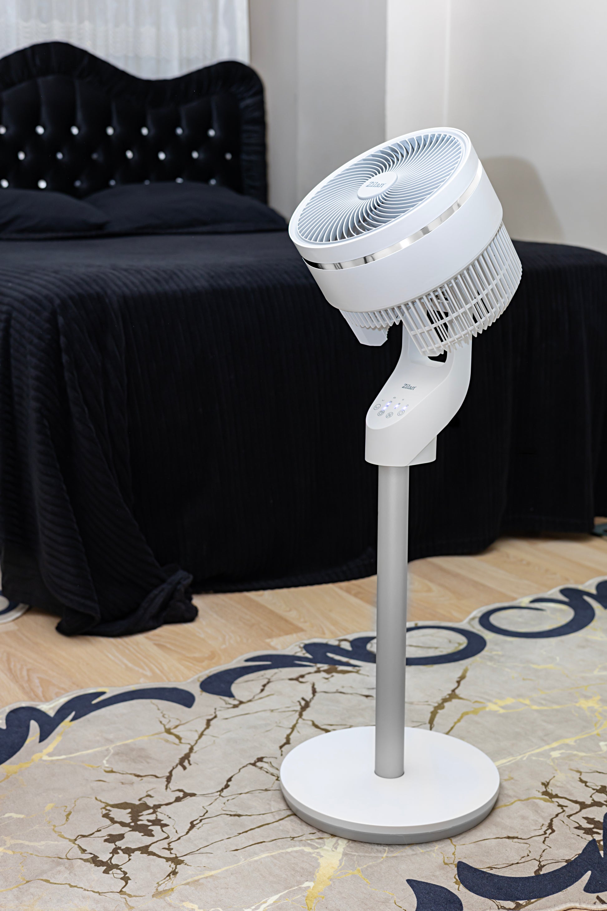 Circulator de aer Zilan ZLN1016, 3 trepte de viteza, 3 moduri presetate, motor AC, Oscilatie, Timer, 60W