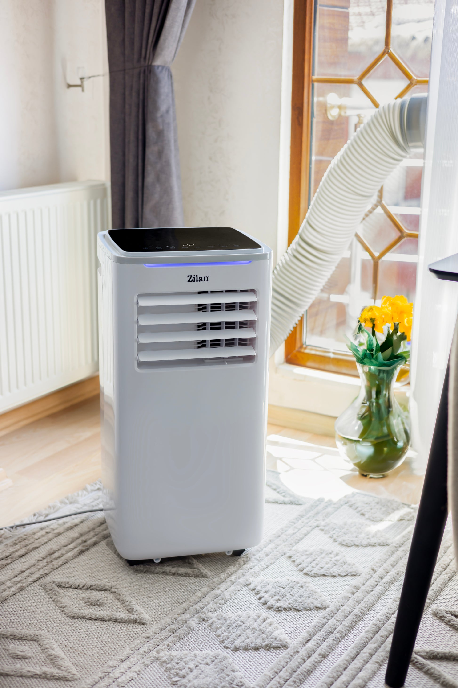 Aer conditionat mobil Zilan ZLN1047 3 in 1, 9000Btu/h, Timer, Display LED, temperatura 7-35 grade C