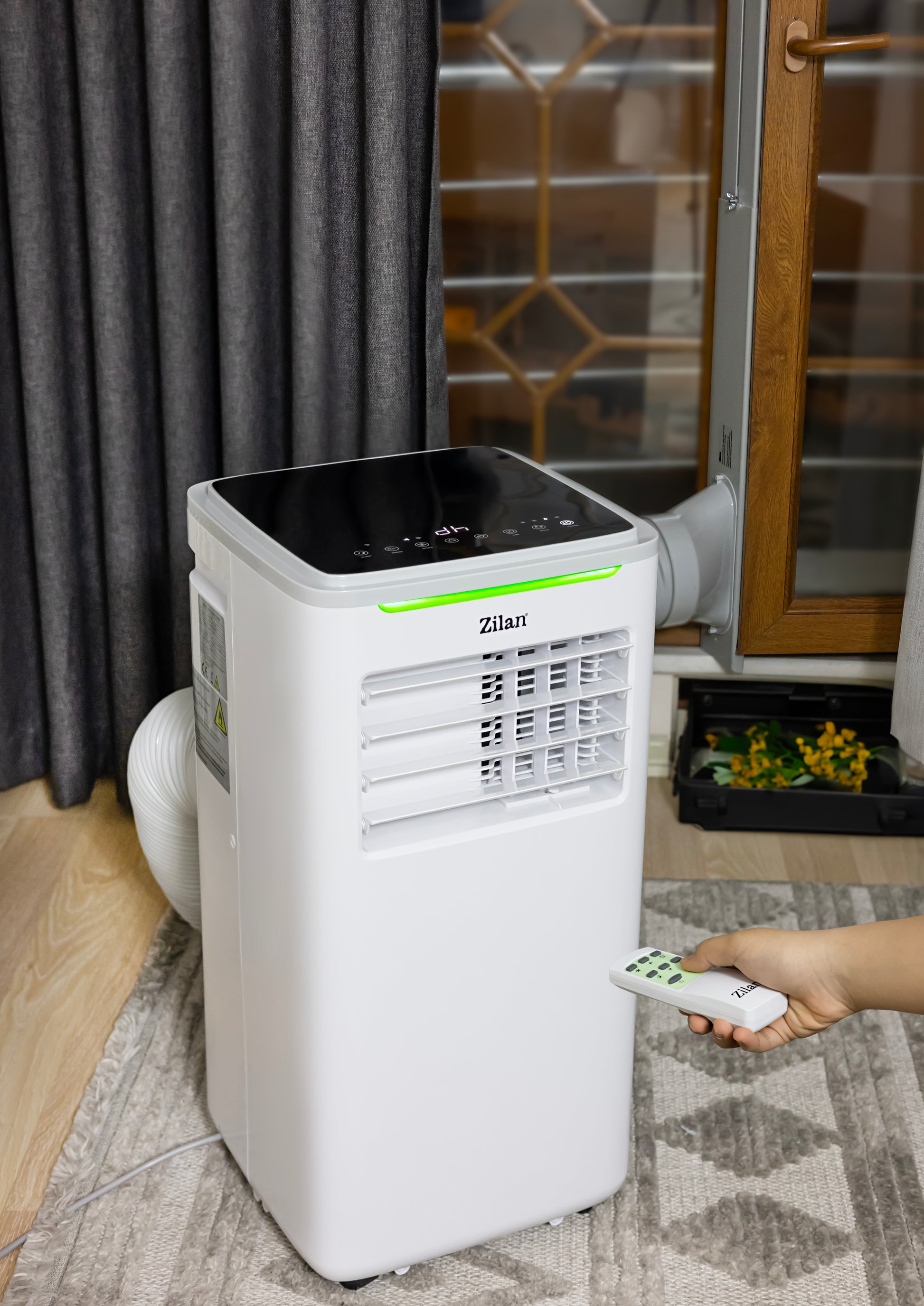 Aer conditionat mobil Zilan ZLN1047 3 in 1, 9000Btu/h, Timer, Display LED, temperatura 7-35 grade C