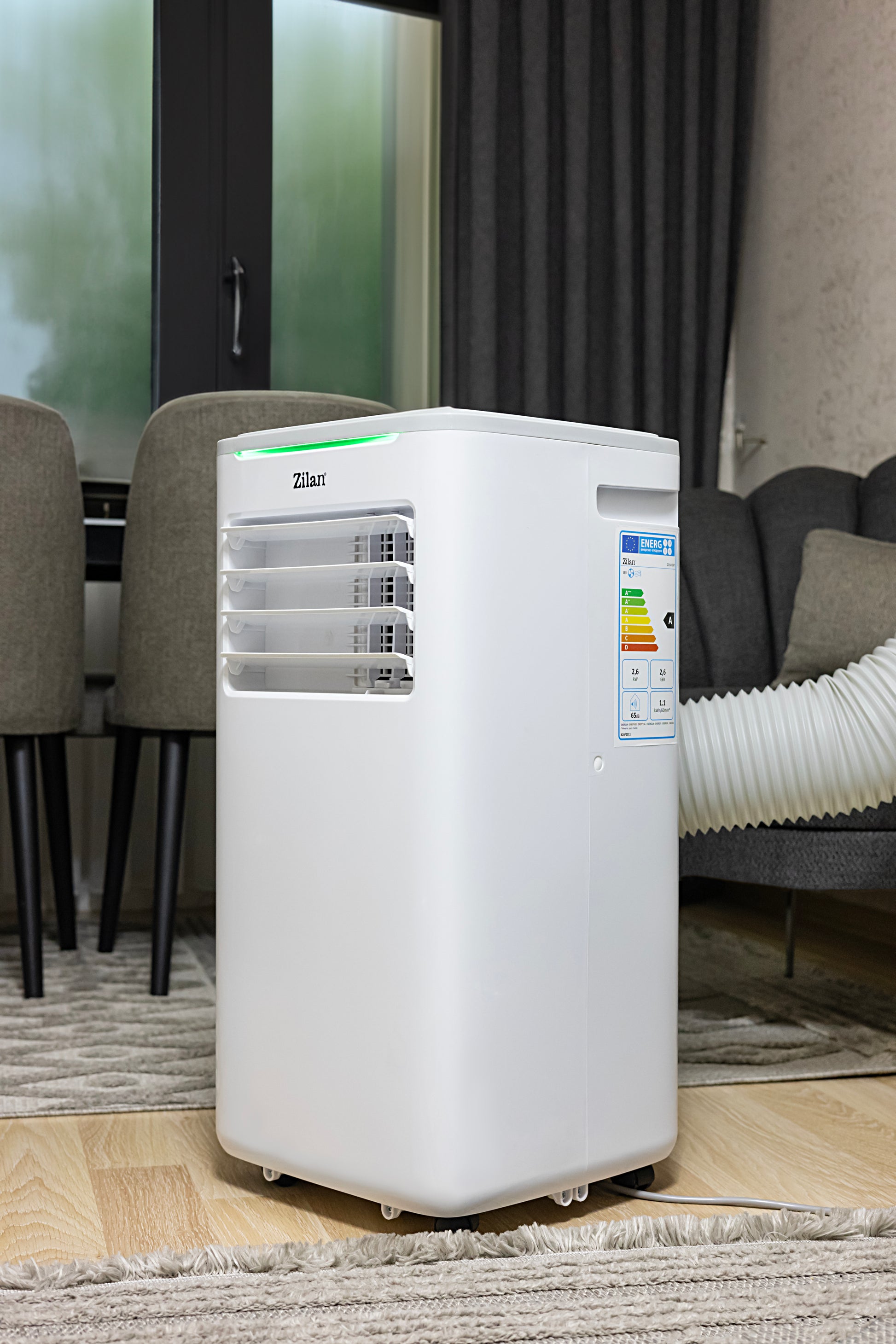 Aer conditionat mobil Zilan ZLN1047 3 in 1, 9000Btu/h, Timer, Display LED, temperatura 7-35 grade C