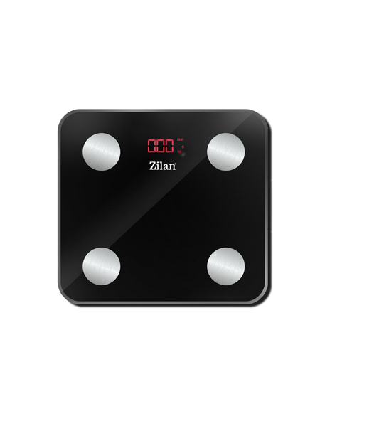 Cantar corporal Zilan ZLN9007 din sticla securizata, capacitate 3-180kg, Aplicatie OKOK, Display LED