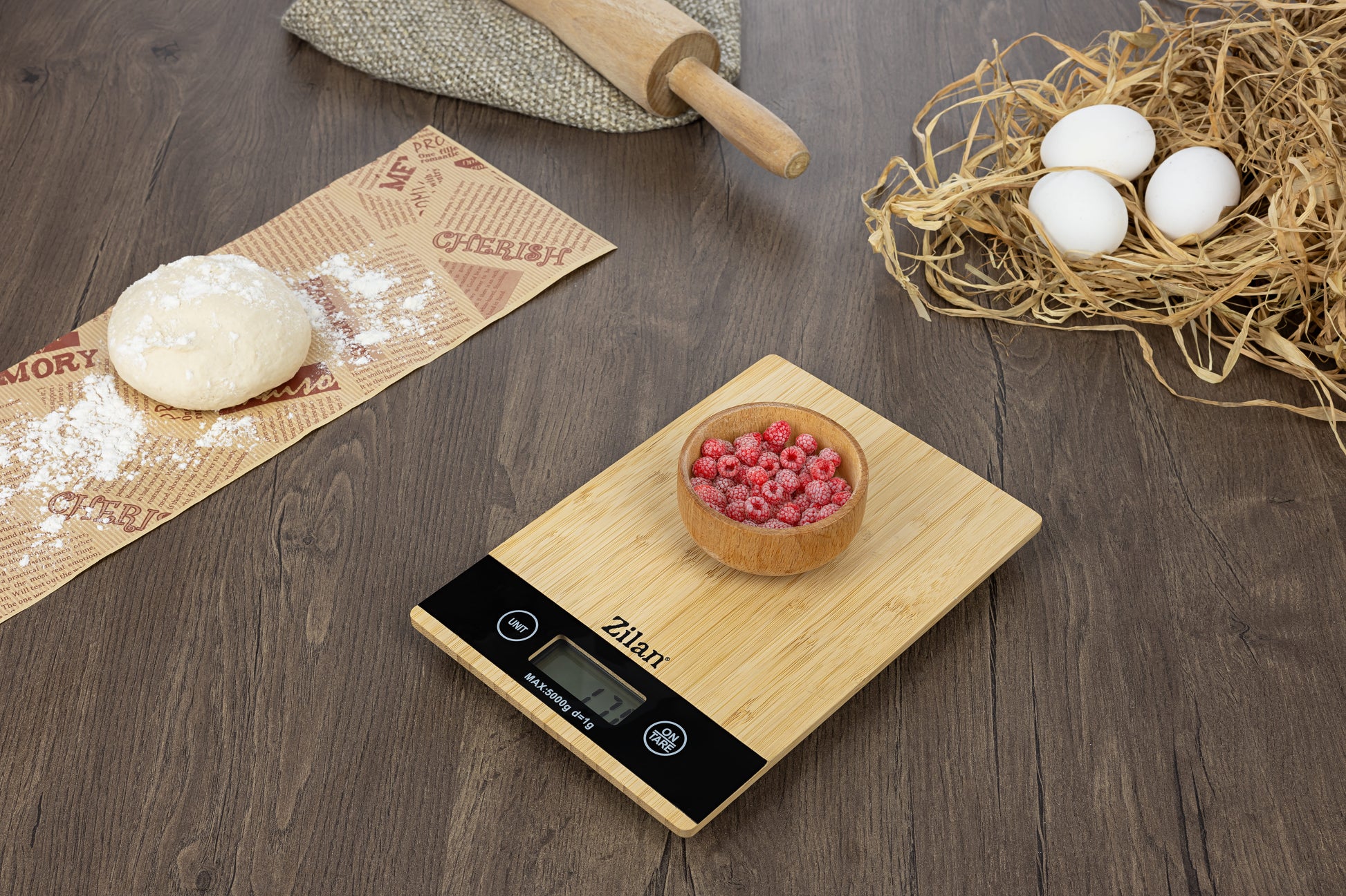 Cantar de bucatarie digital Zilan ZLN8989, Capacitate 2g-5000g, Display LCD, Maxim 5kg