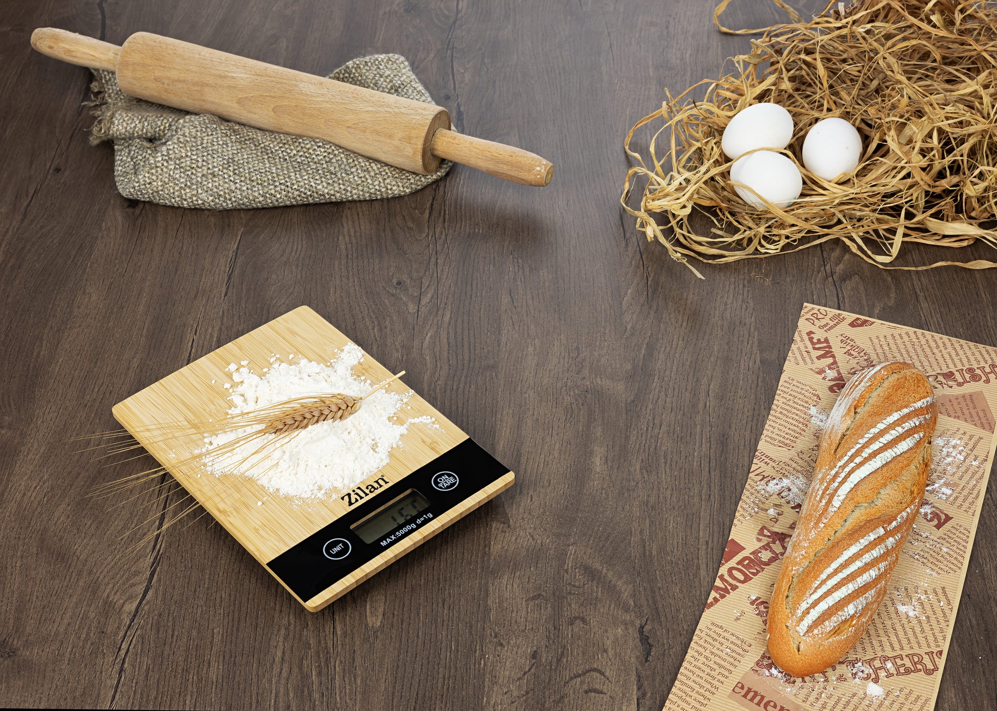 Cantar de bucatarie digital Zilan ZLN8989, Capacitate 2g-5000g, Display LCD, Maxim 5kg