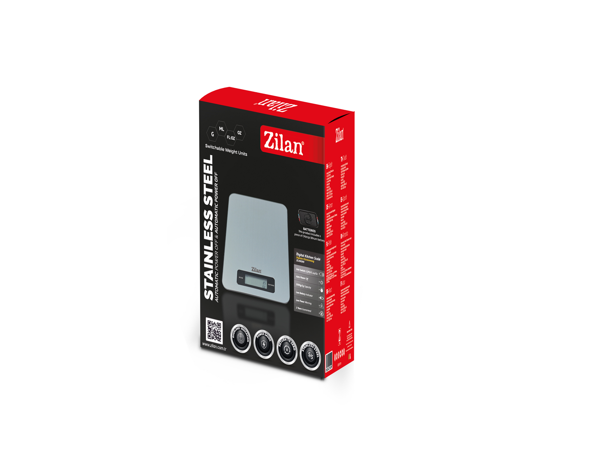 Cantar de bucatarie digital Zilan ZLN9099, Capacitate 2g-5000g, Display LCD, Maxim 5kg