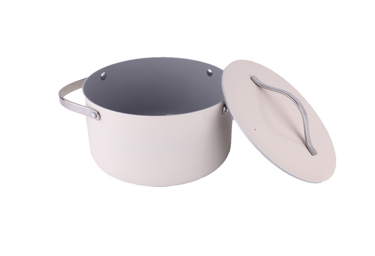 Oala Zilan ZLN0866 din 5 straturi de material, 20 cm diametru, capacitate 2.7l, Otel inoxidabil, Manere nituite