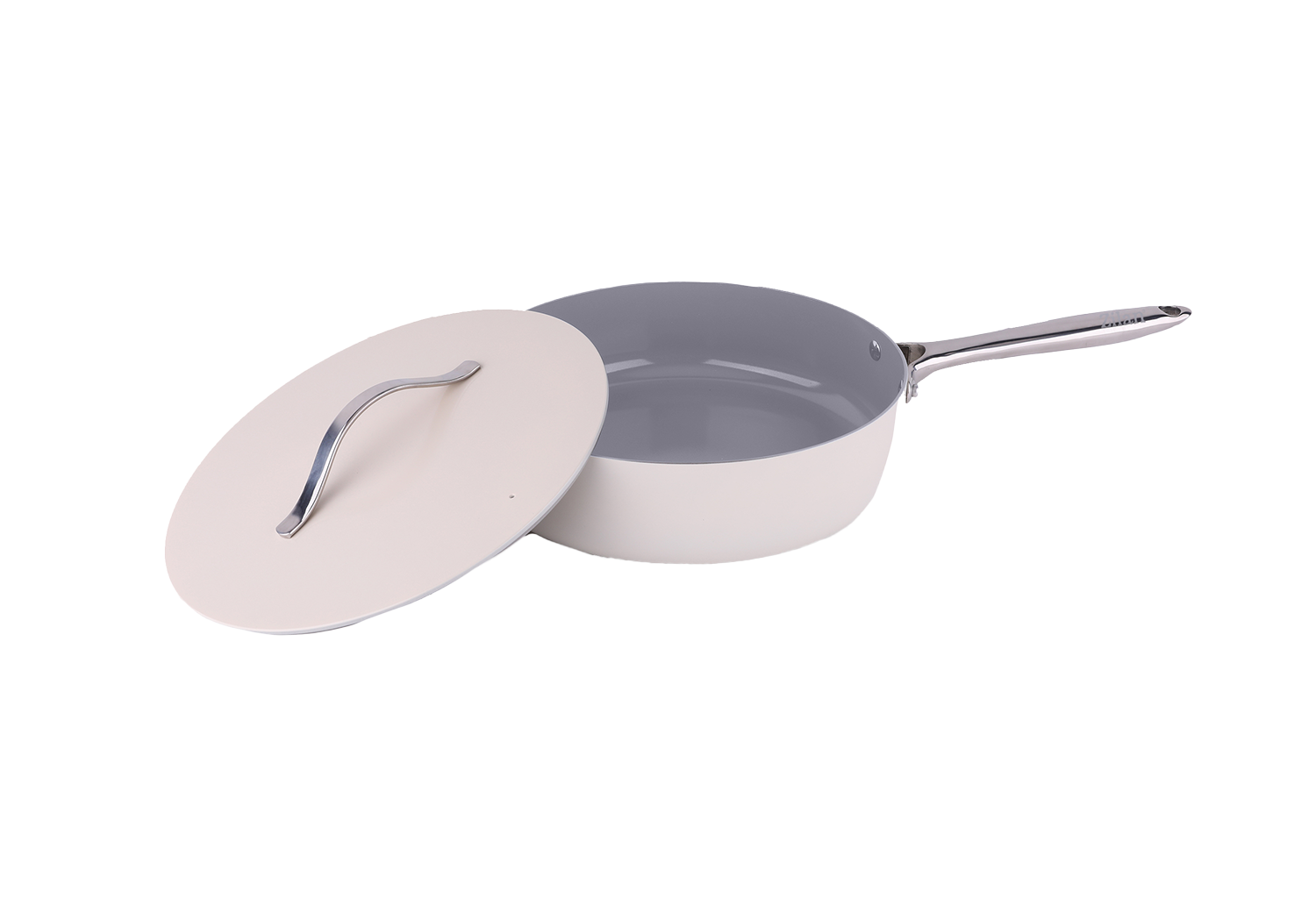 Tigaie inalta cu capac Zilan ZLN0880 din 5 straturi de material, maner inox, 28 cm