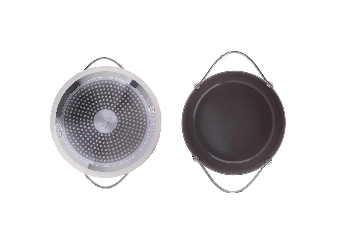 Oala Zilan ZLN0873 din 5 straturi de material, 24 cm diametru, capacitate 5.2l, manere nituite din otel inoxidabil