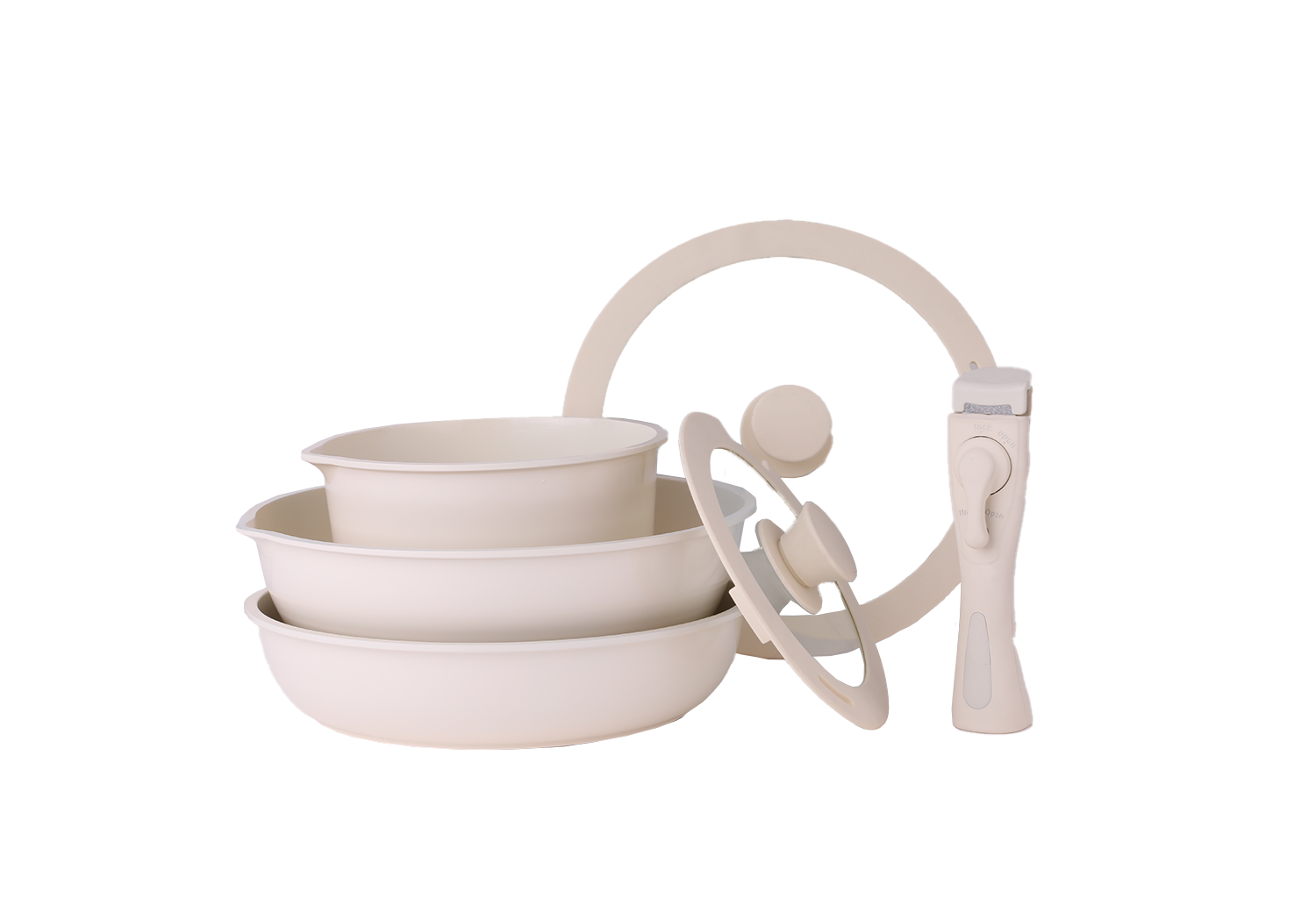 Set vase de gatit Zilan ZLN0965 din 8 piese, 5 straturi de material, compatibil cuptor