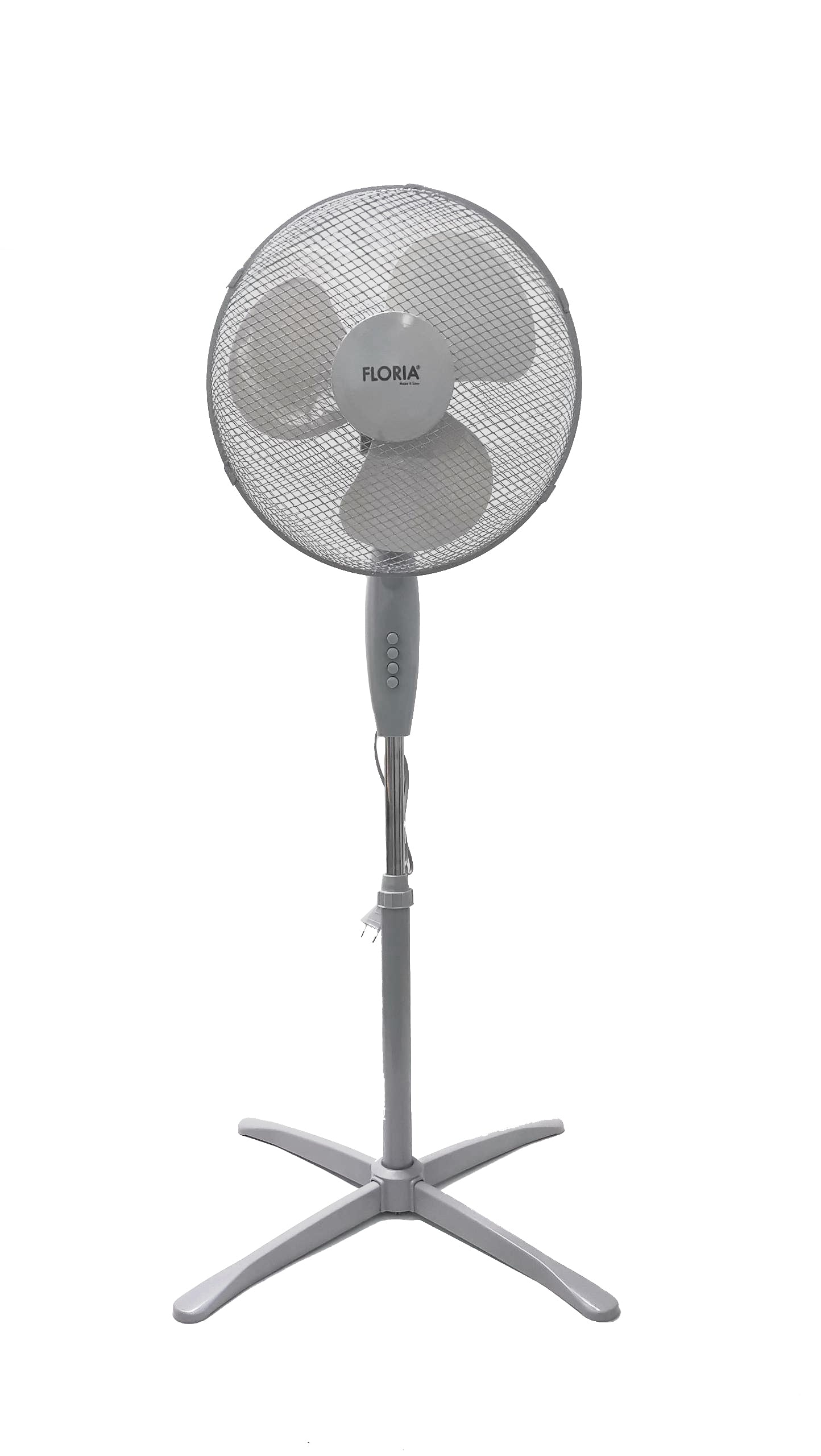 Ventilator cu picior Floria ZLN-0996, 3 trepte de viteza, inaltime reglabila, Rotire stanga-dreapta, Unghi inclinare reglabil, 40W