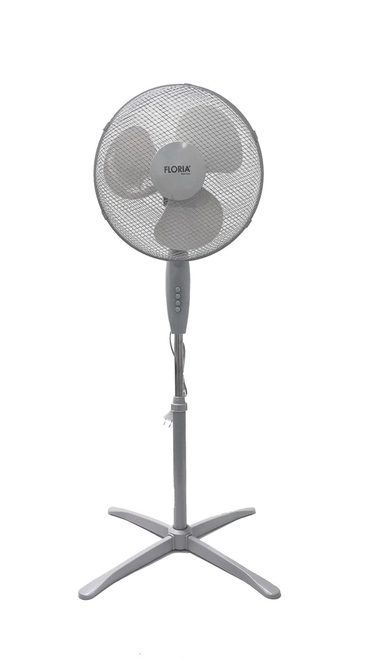 Ventilator cu picior Floria ZLN-0996, 3 trepte de viteza, inaltime reglabila, Rotire stanga-dreapta, Unghi inclinare reglabil, 40W