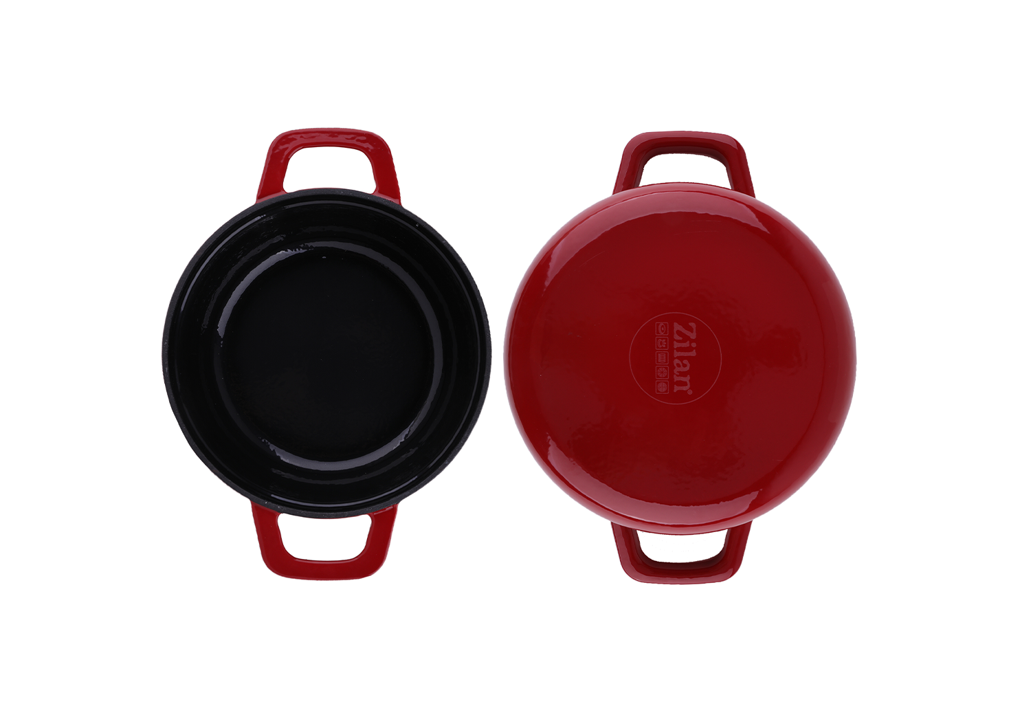 Cratita Zilan ZLN0958, Din fier turnat sub presiune puternica, 2.1L, Diametru 24 cm, Inaltime 7 cm, Compatibila cuptor si masina de spalat vase, 7 straturi de material