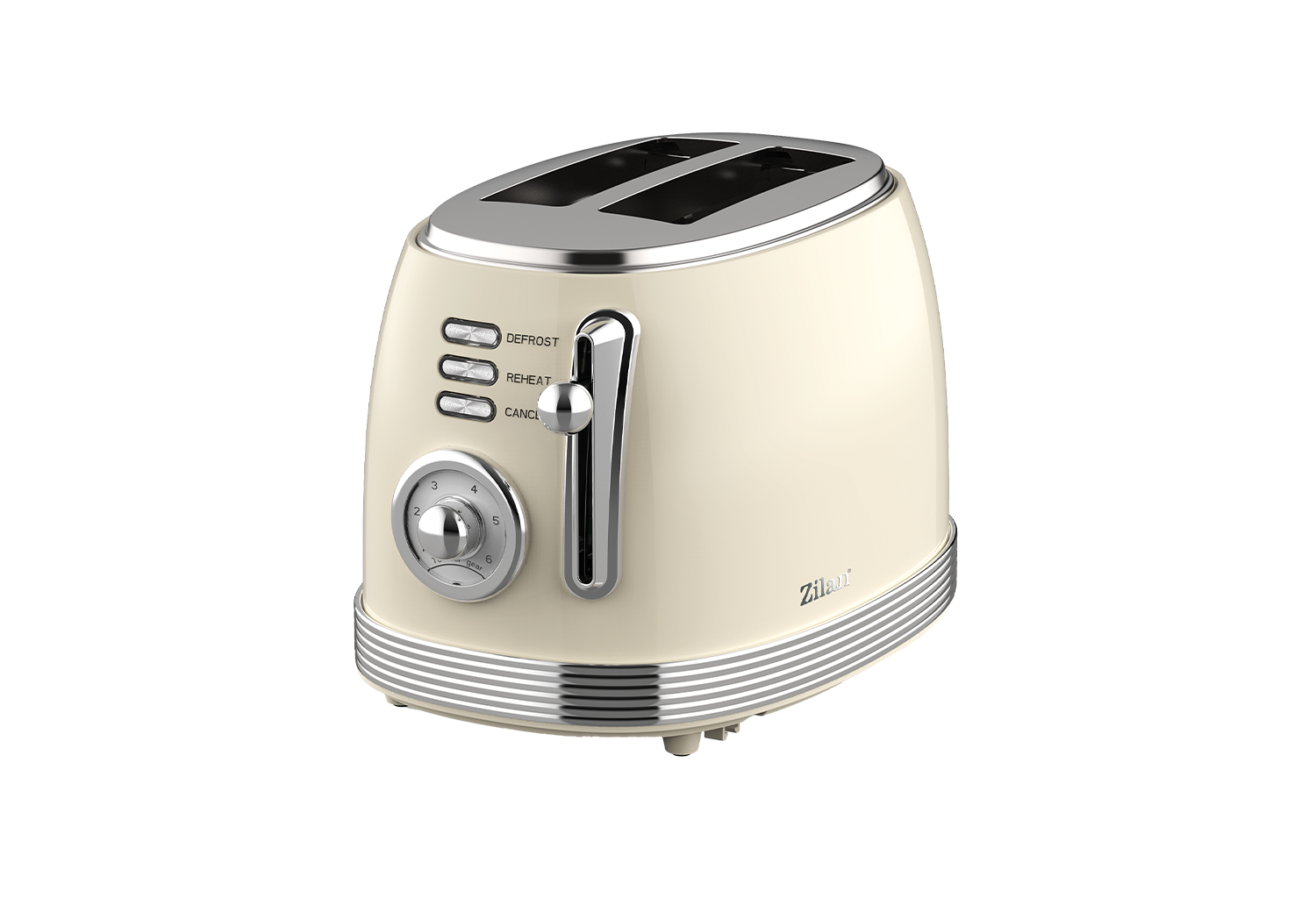 Prajitor de paine Retro Zilan ZLN1191, 2 felii de paine, 850W, 6 trepte de temperatura si timer, dezghetare, reincalzire, picioruse antiderapante