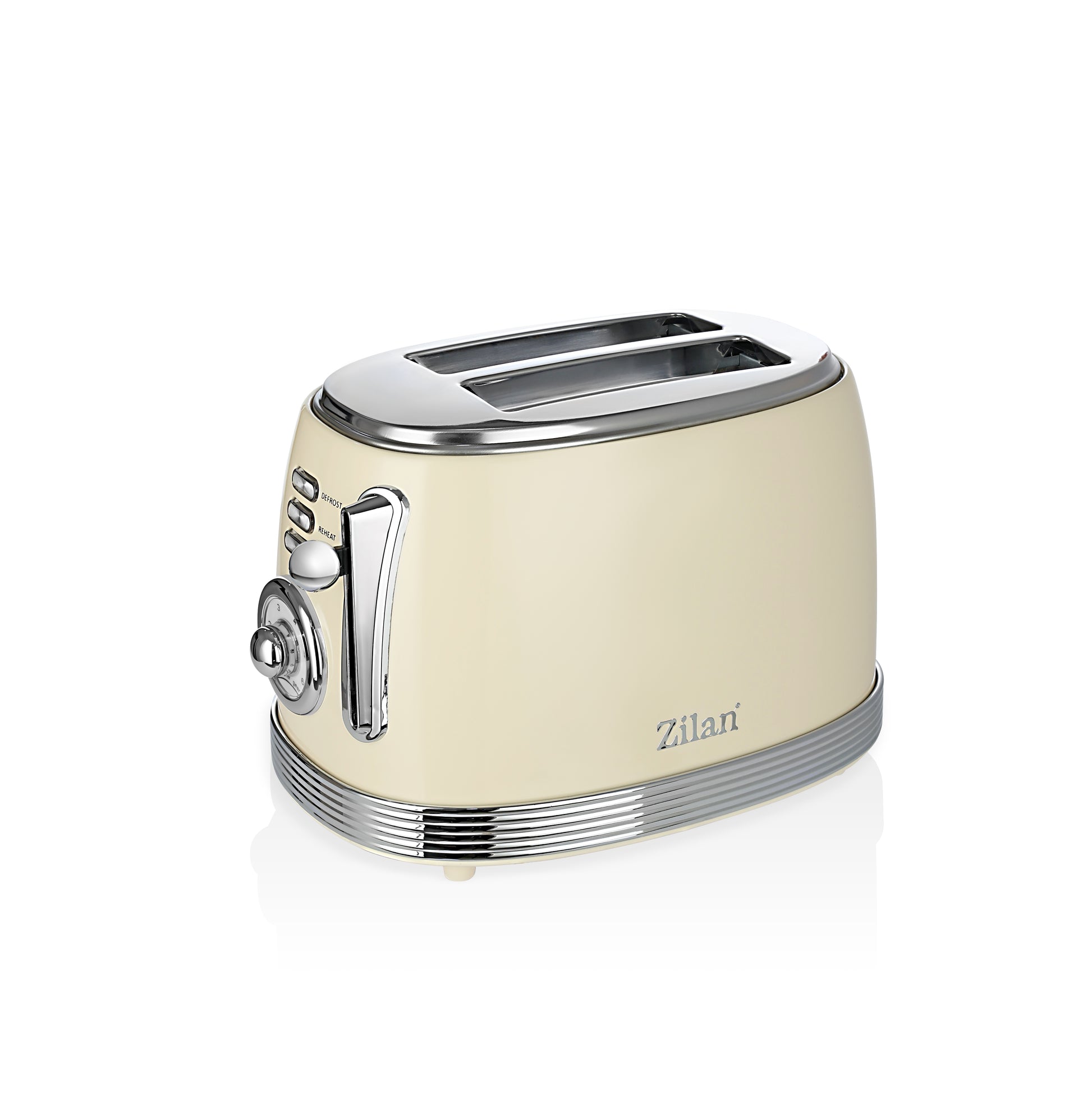 Prajitor de paine Retro Zilan ZLN1191, 2 felii de paine, 850W, 6 trepte de temperatura si timer, dezghetare, reincalzire, picioruse antiderapante