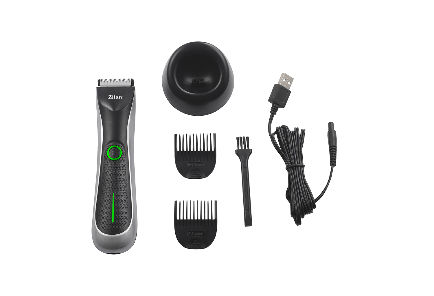 Aparat de tuns Trimmer Zilan ZLN8849 Priapos, Indicator LED cu 2 culori, Otel inoxidabil, Protectie IPx5, Incarcare rapida