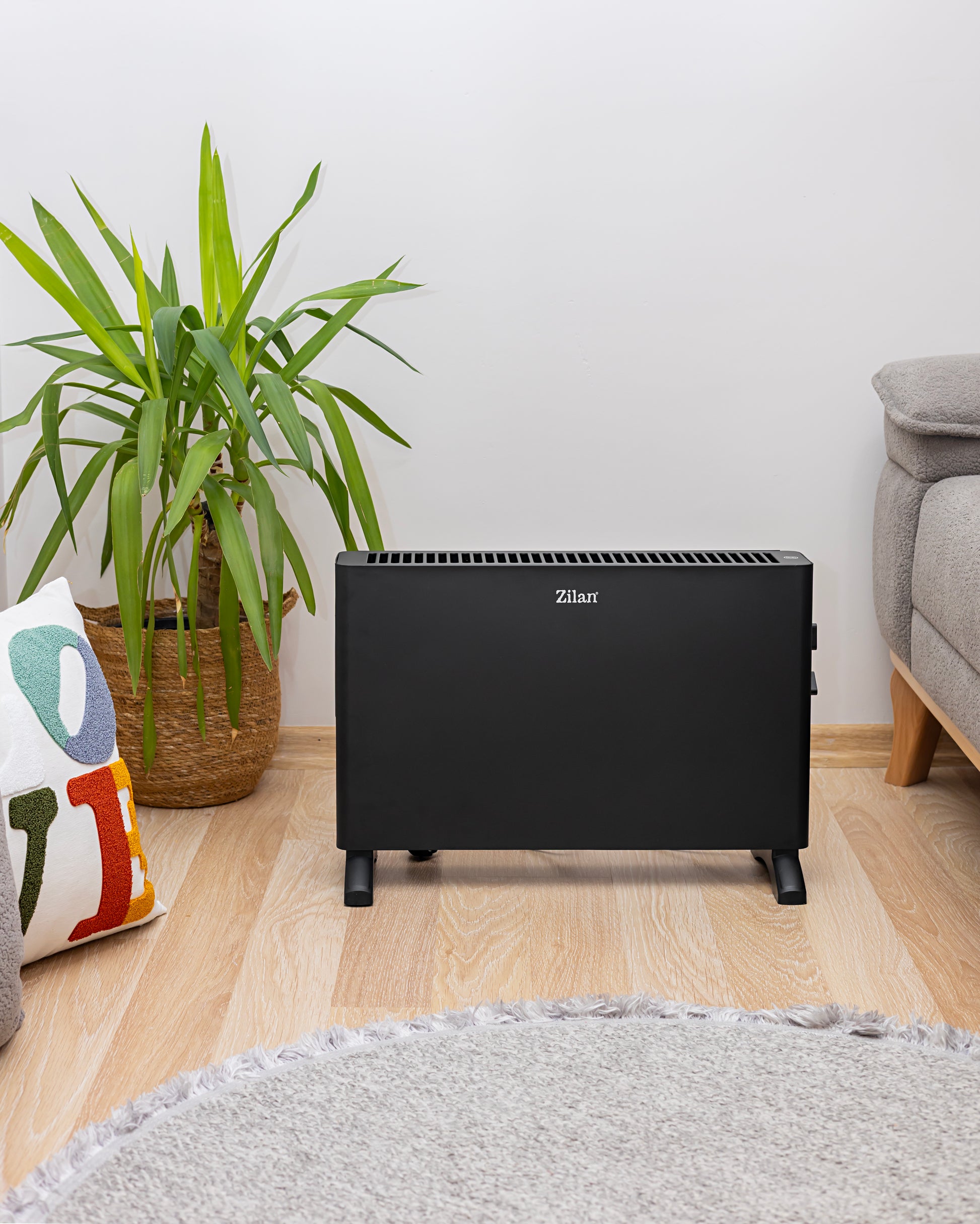 Convector electric Zilan ZLN2044, 2 trepte de viteza 1250W-2000W, termostat reglabil, protectie la supraincalzire