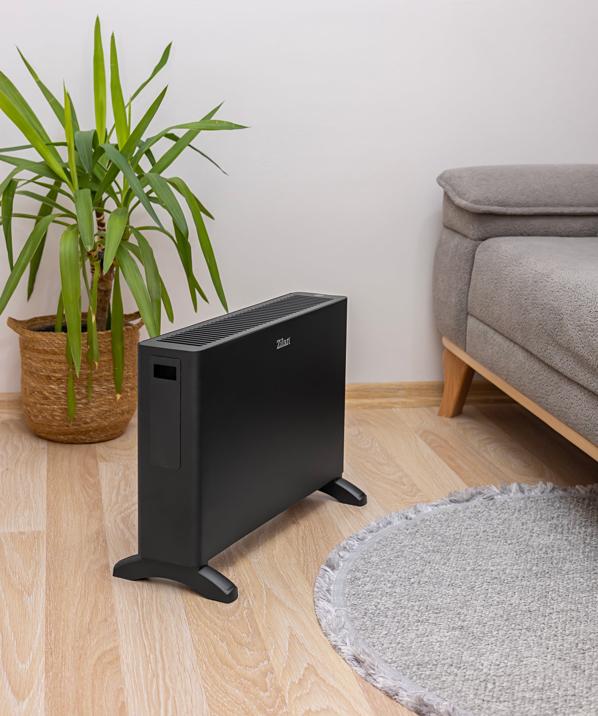 Convector electric Zilan ZLN2044, 2 trepte de viteza 1250W-2000W, termostat reglabil, protectie la supraincalzire