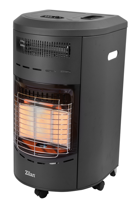 Soba electrica si gaz Zilan ZLN2020, aprindere piezoelectrica, termostat, protectii de siguranta, 4200W