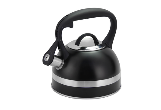 Ceainic din inox cu fluier Zilan ZLN1283, Culoare negru, Compatibil gaz, electric  inductie, Capacitate 3L