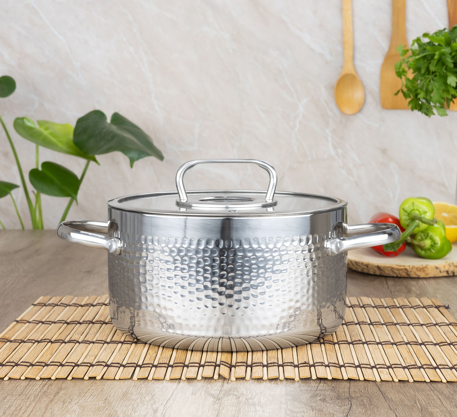 Cratita din inox Zilan ZLN1313, 2.5L, Diametru 20 cm, Manere nituite, Compatibil gaz, inductie  electric, Compatibil masina de spalat vase