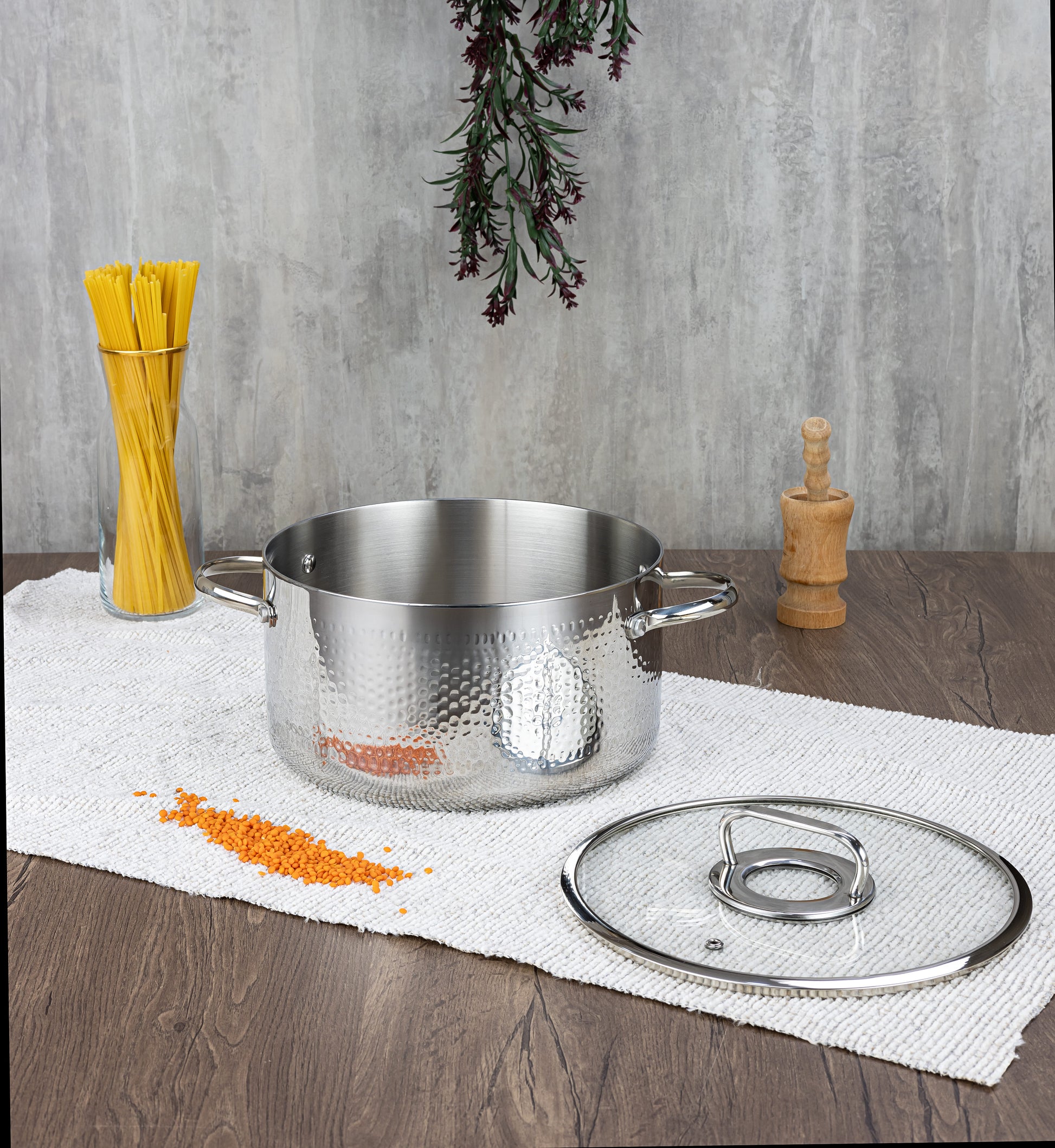 Cratita din inox Zilan ZLN1320, 4.5L, Diametru 24 cm, Manere nituite, Compatibil gaz, inductie  electric, Compatibil masina de spalat vase