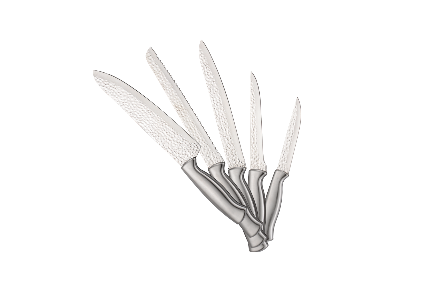 Set cutite 6 piese Zilan ZLN1641, Suport inclus din bambus, Cutite din otel inoxidabil 3CR13, Compatibil masina de spalat vase