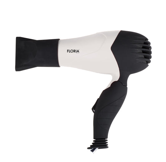 Uscator de par Floria ZLN-8975, Alb, Putere 850 W, Maner pliabil, Protectie impotriva supraincalzirii
