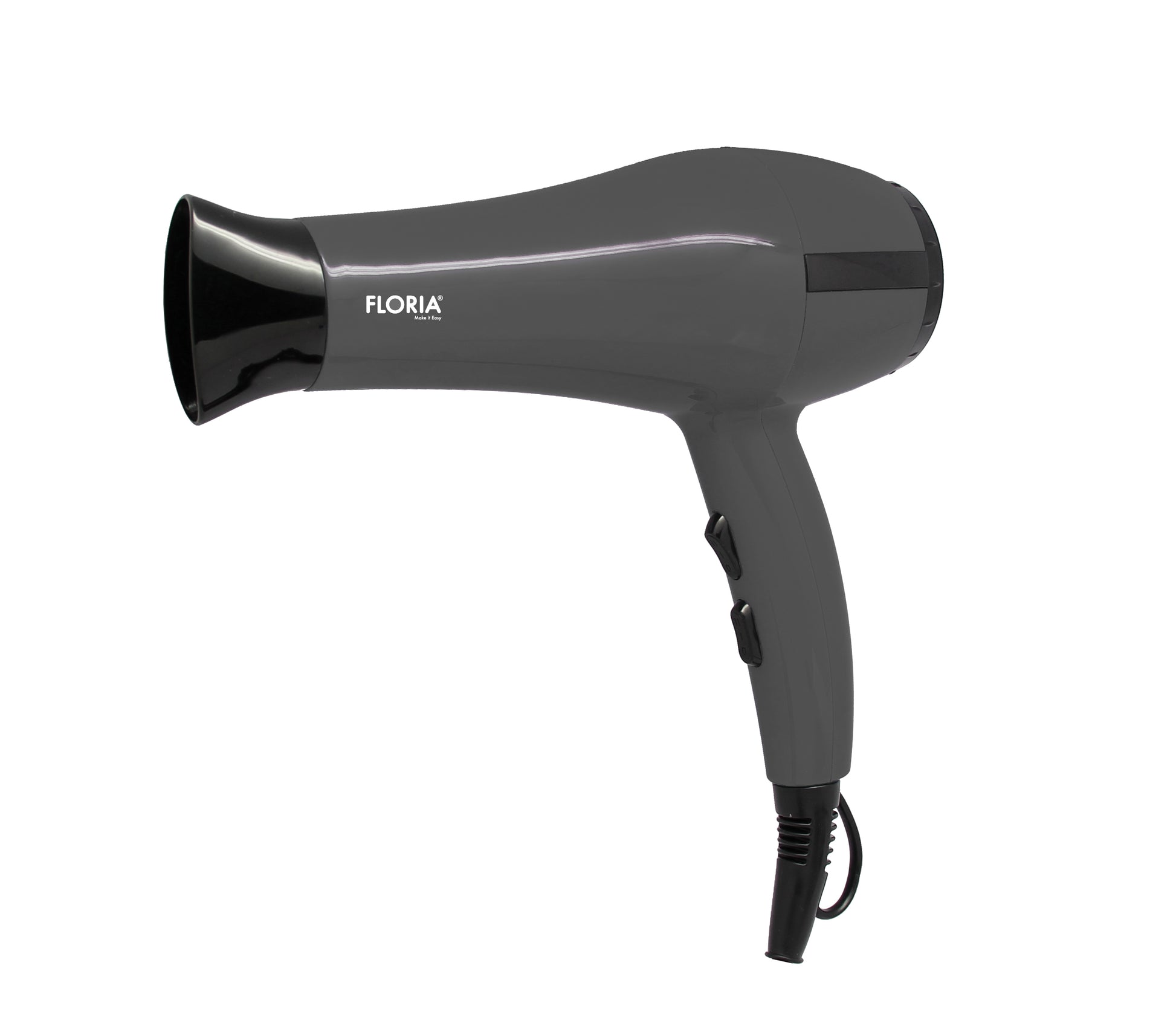 Uscator de par FLORIA, ZLN-8986, Putere 1800 W, 2 Trepte de viteza, 3 Trepte de temperatura, Gri