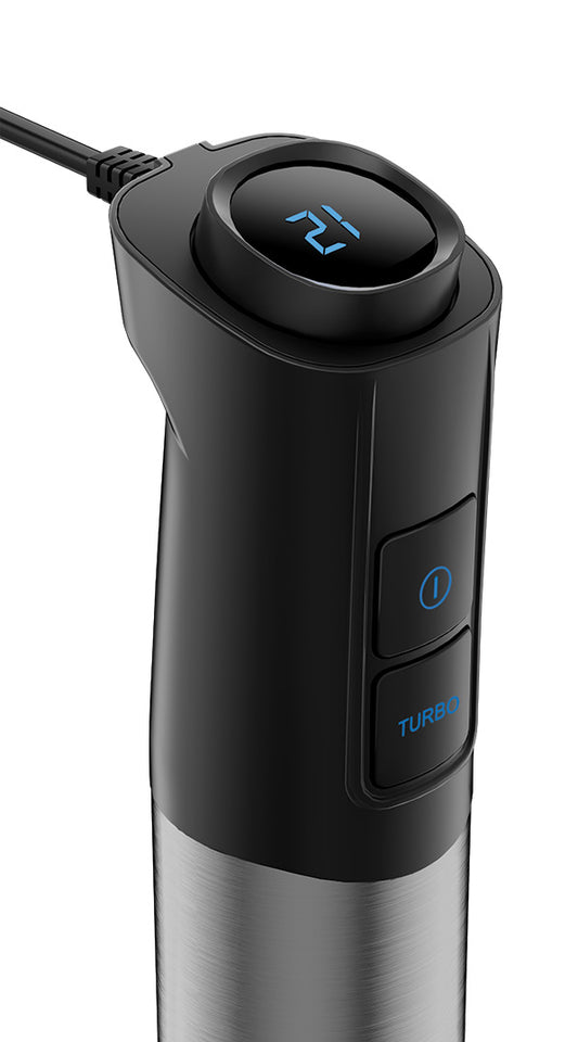 Mixer vertical 5 in 1 Zilan ZLN3939, Putere 1200W, 12 trepte de viteza, Functie Turbo, Afisaj digital, Inox