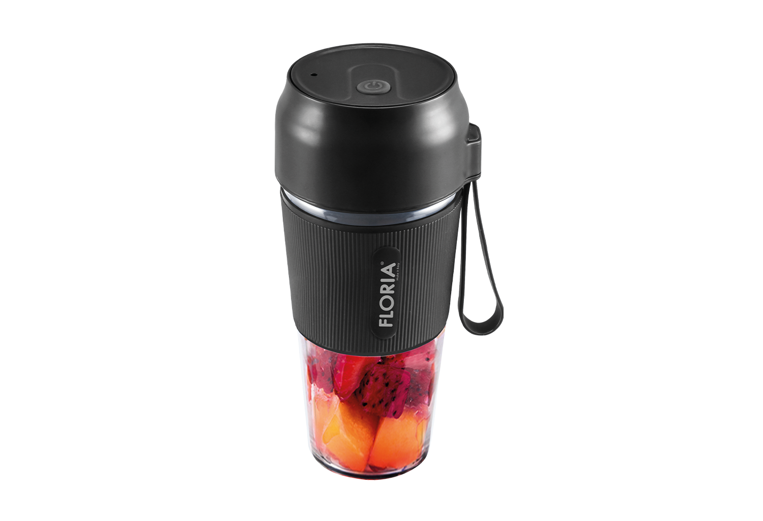 Blender portabil Floria ZLN1719 pentru suc reincarcabil, Capacitate 300 ml, Putere 50W, Lame din otel inoxidabil, Negru