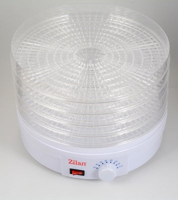 Deshidrator alimente ZILAN ZLN-9645 - 5 tavi, 245W, Termostat reglabil 35-70°C, Alb