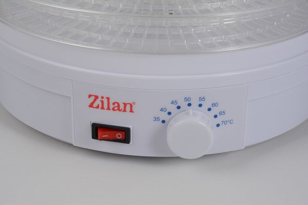 Deshidrator alimente ZILAN ZLN-9645 - 5 tavi, 245W, Termostat reglabil 35-70°C, Alb