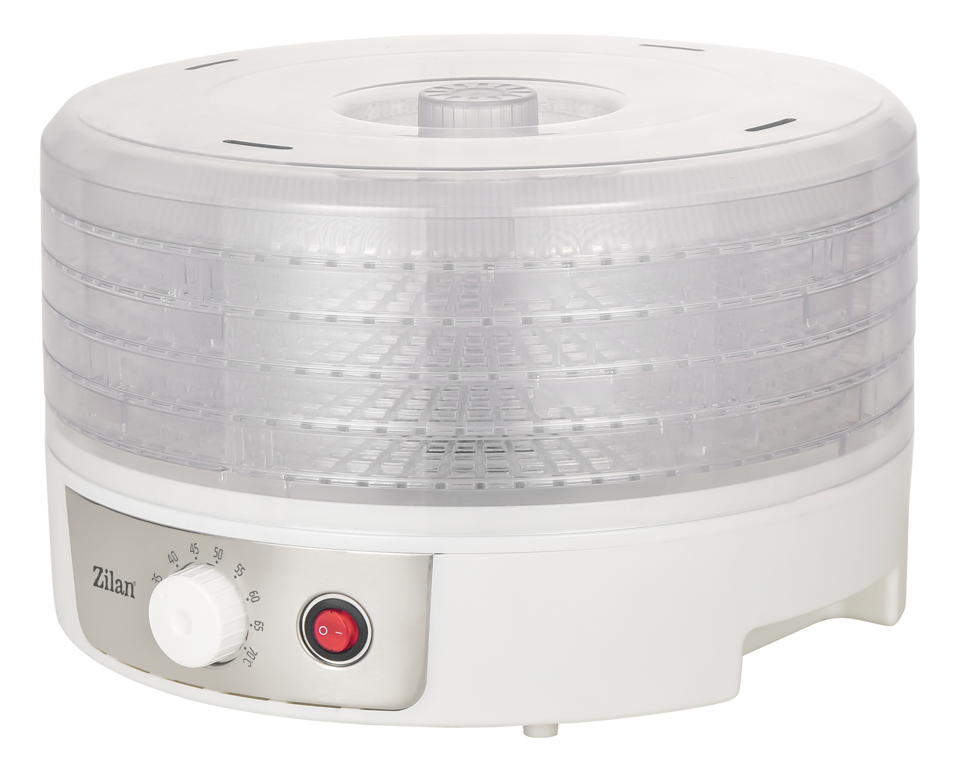 Deshidrator alimente Zilan ZLN2037, Putere 250W, Temperatura maxima 70° C, ALB