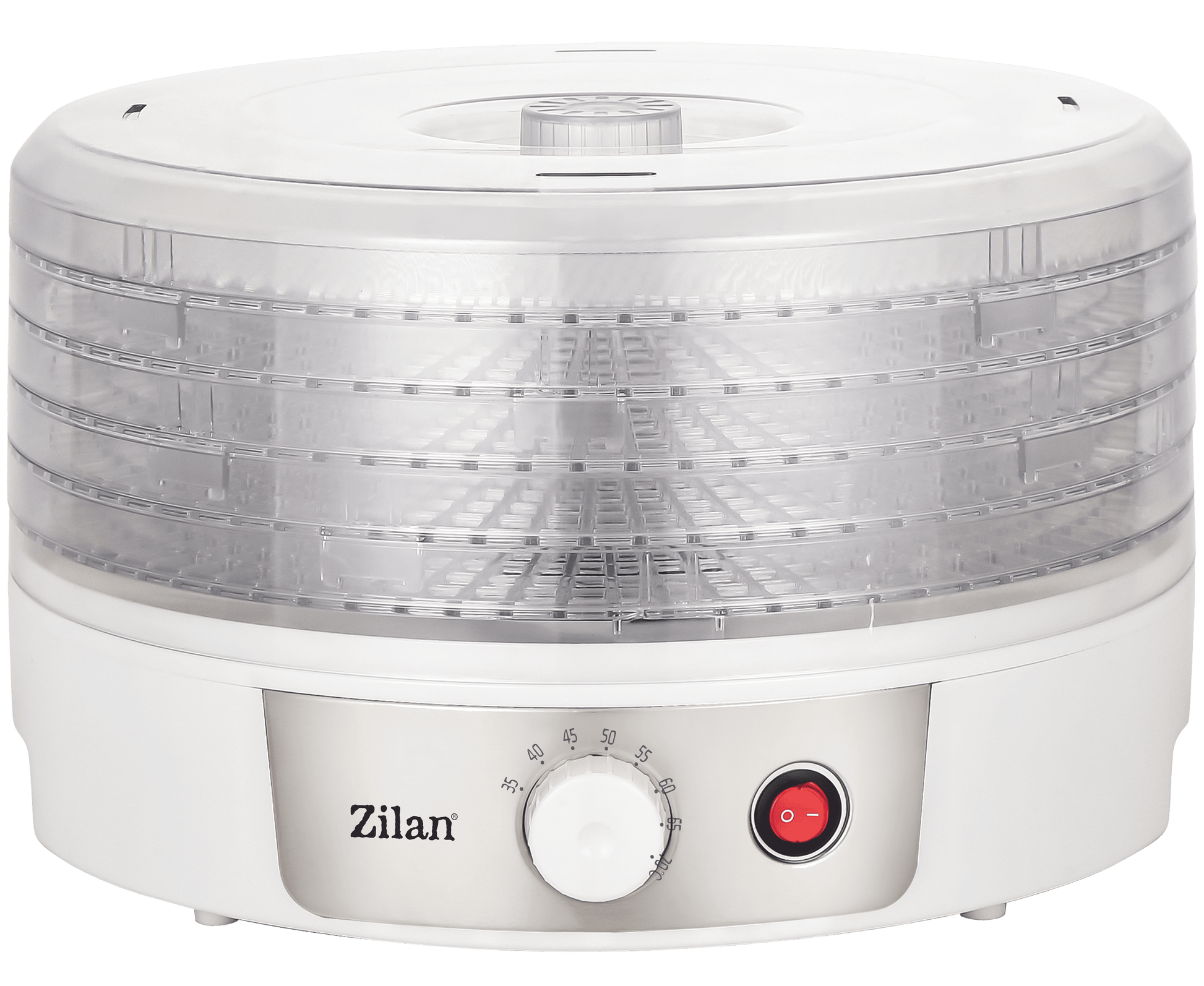 Deshidrator alimente Zilan ZLN2037, Putere 250W, Temperatura maxima 70° C, ALB