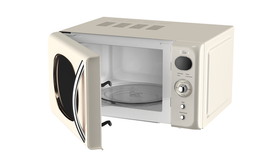 Cuptor cu microunde Zilan ZLN1245 RETRO, Putere 700W, Capacitate 20L, Functie de dezghetare, Afisaj digital, Temporizator