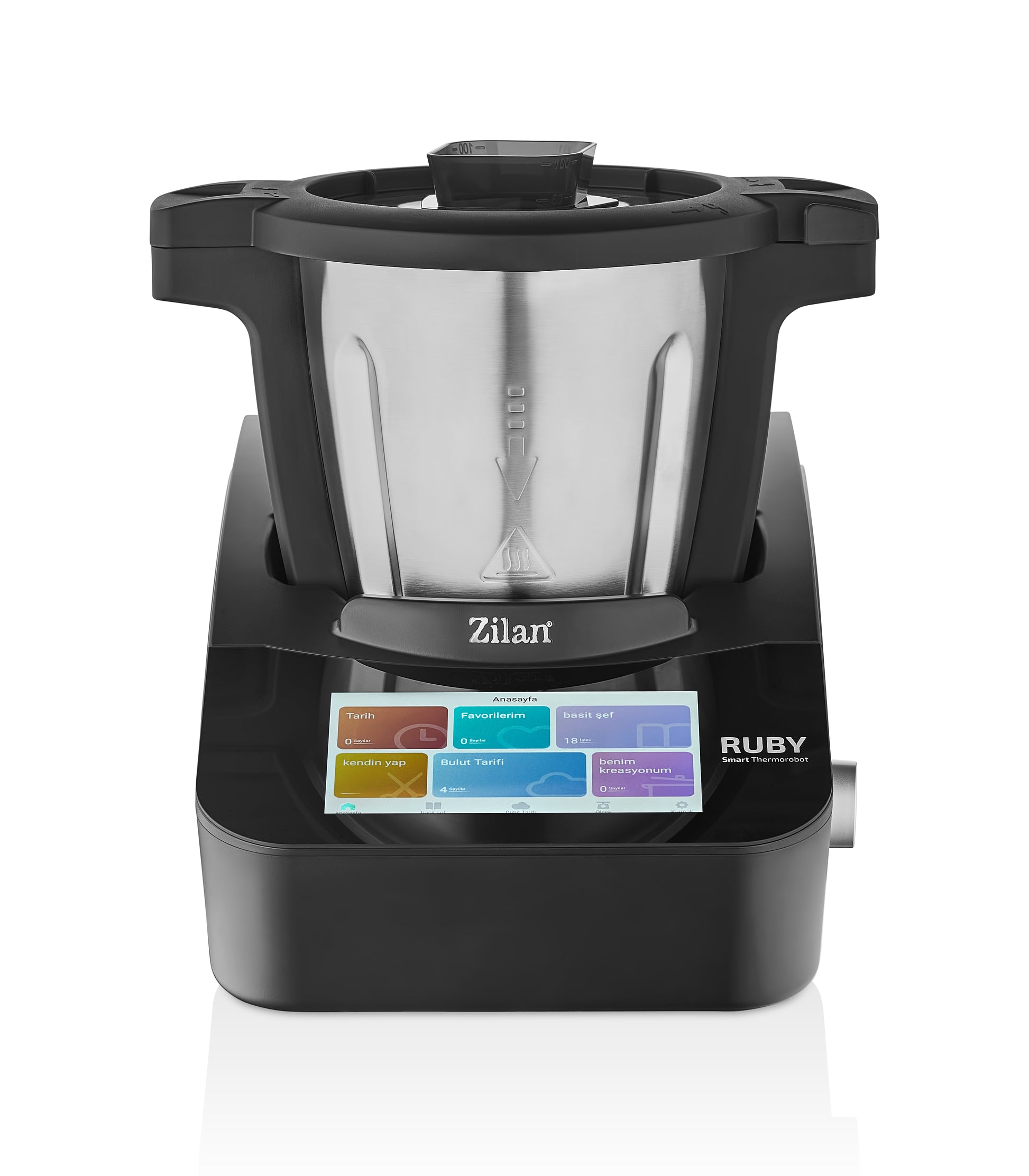Robot de bucatarie Zilan ZLN9341 RUBY multifunctional Thermorobot, 1700W, 4.7L, Ecran color TFT cu touchscreen de 7 inch, 18 Functii, WiFi, Aplicatie mobila