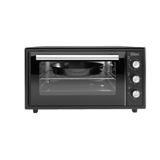 Cuptor electric Zilan ZLN5649, Putere 2000W, Capacitate 45L, Timer, Termostat, 3 trepte putere, interior emailat, Negru