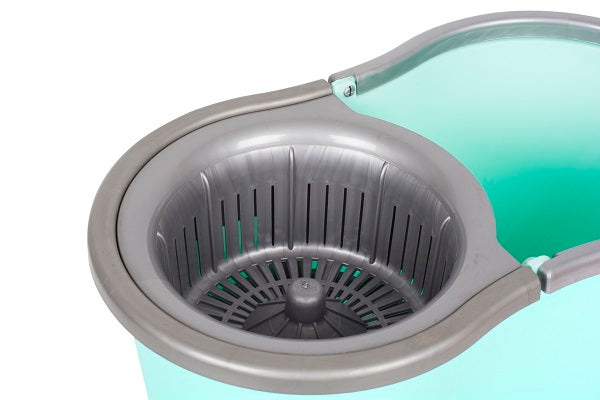 Galeata magic mop LISA ZLN-1389, Mop rotativ 360 grade, Capacitate galeata 17L, Bleu