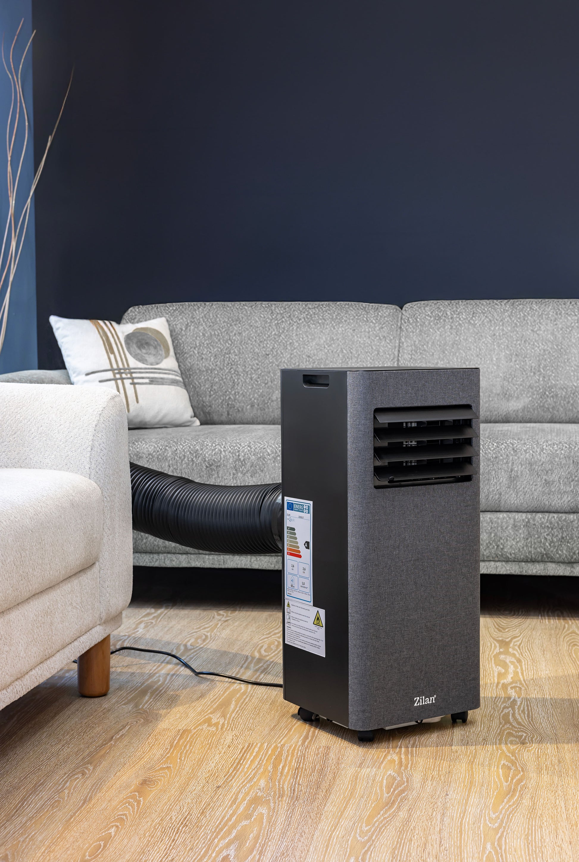 Aer conditionat mobil Zilan ZLN2617 3 in 1, 9000Btu/h, Timer, temperatura 5-35 grade C, Conectivitate WiFi, Telecomanda