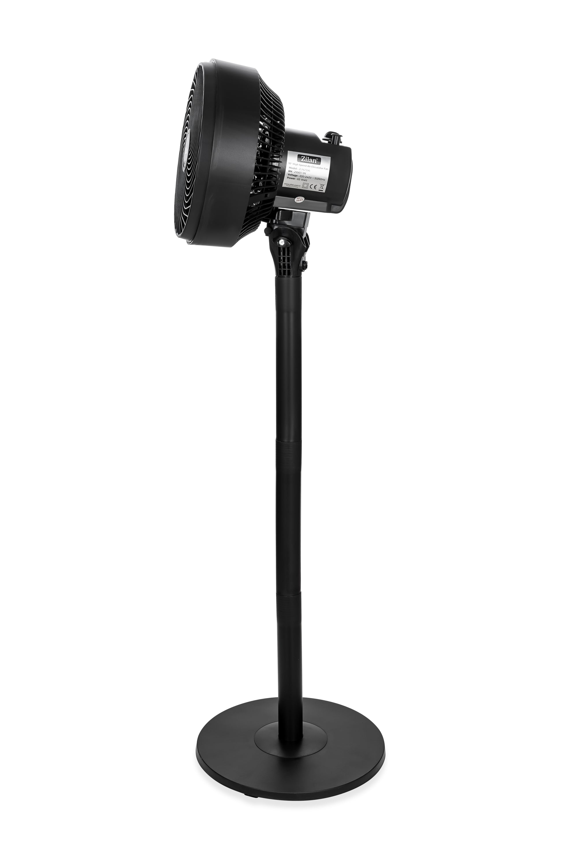 Circulator aer cu picior Zilan ZLN2556, Putere 65W, 3 trepte de viteza, Diametru grilaj 27 cm, Inaltime reglabila