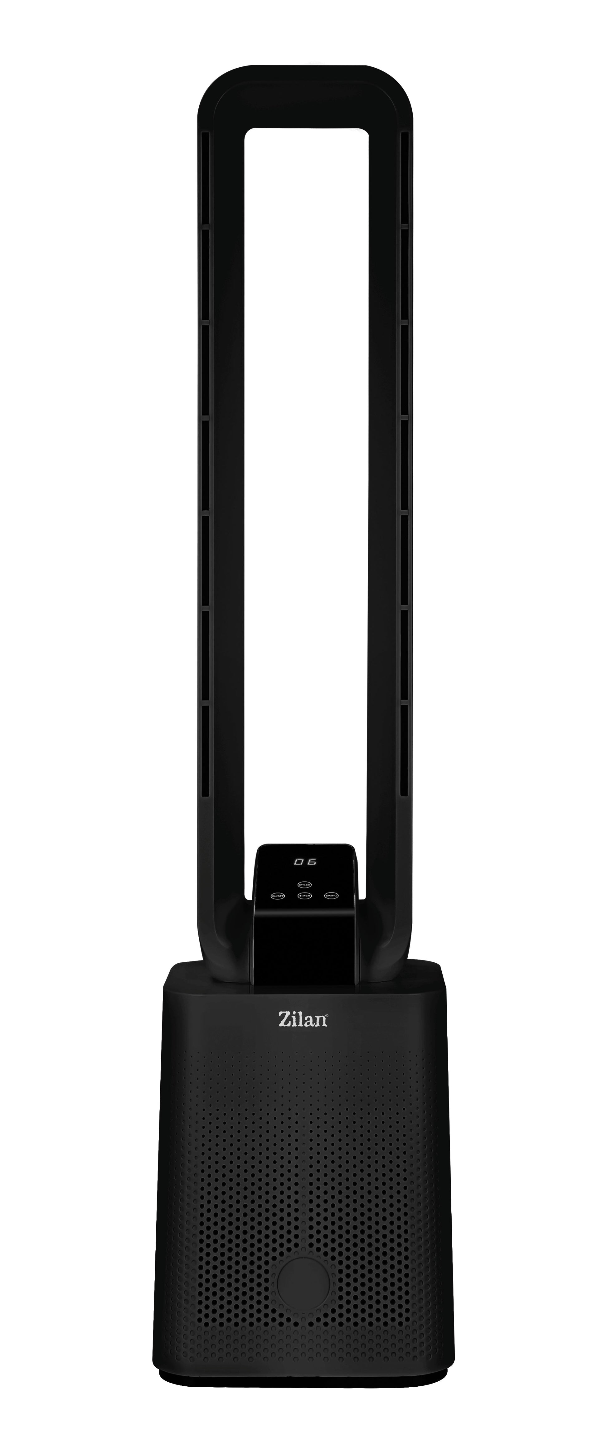 Ventilator turn Zilan ZLN1087 fara palete, Timer, Display LED, Telecomanda, 50W