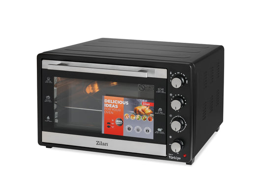 Cuptor electric Zilan ZLN3480 cu ventilator, Putere 2500W, Capacitate 80L, Timer, Geam dublu, Termostat reglabil, Temperatura maxima 250 grade C
