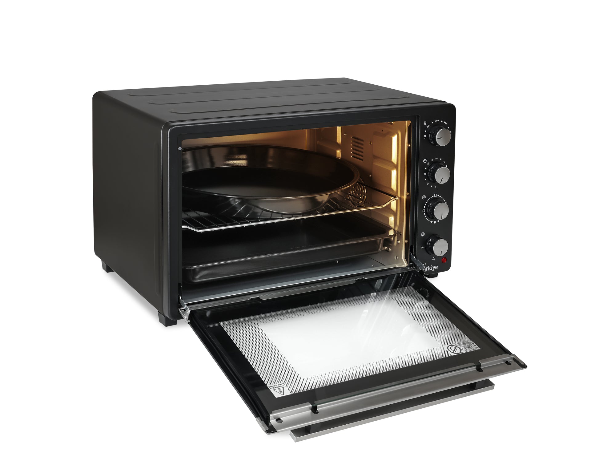 Cuptor electric Zilan ZLN3480 cu ventilator, Putere 2500W, Capacitate 80L, Timer, Geam dublu, Termostat reglabil, Temperatura maxima 250 grade C