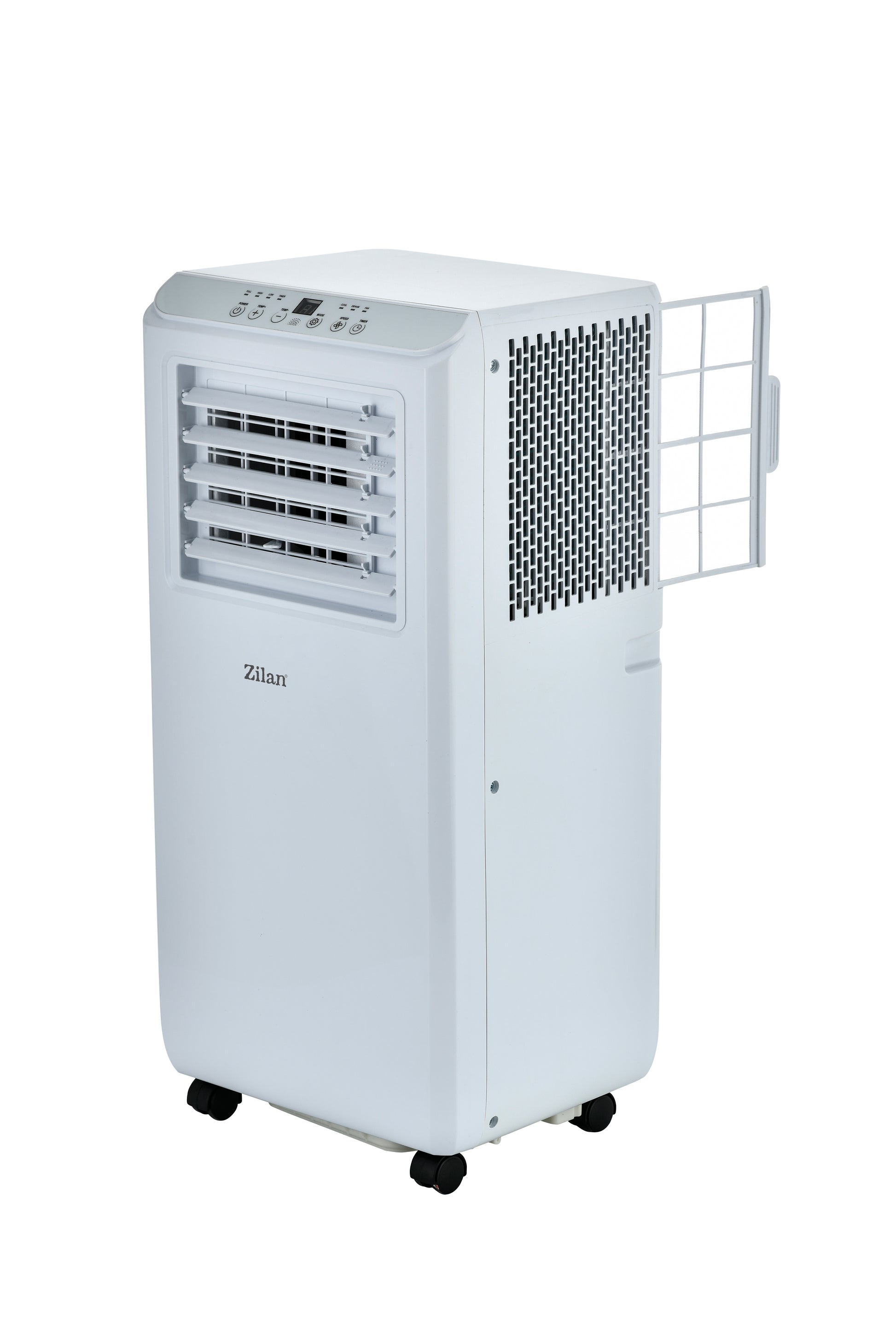 Aer conditionat portabil Zilan ZLN2495 Alb, functie de racire, dezumidificare si ventilatie, Telecomanda, 2 trepte de viteza, 7000 BTU
