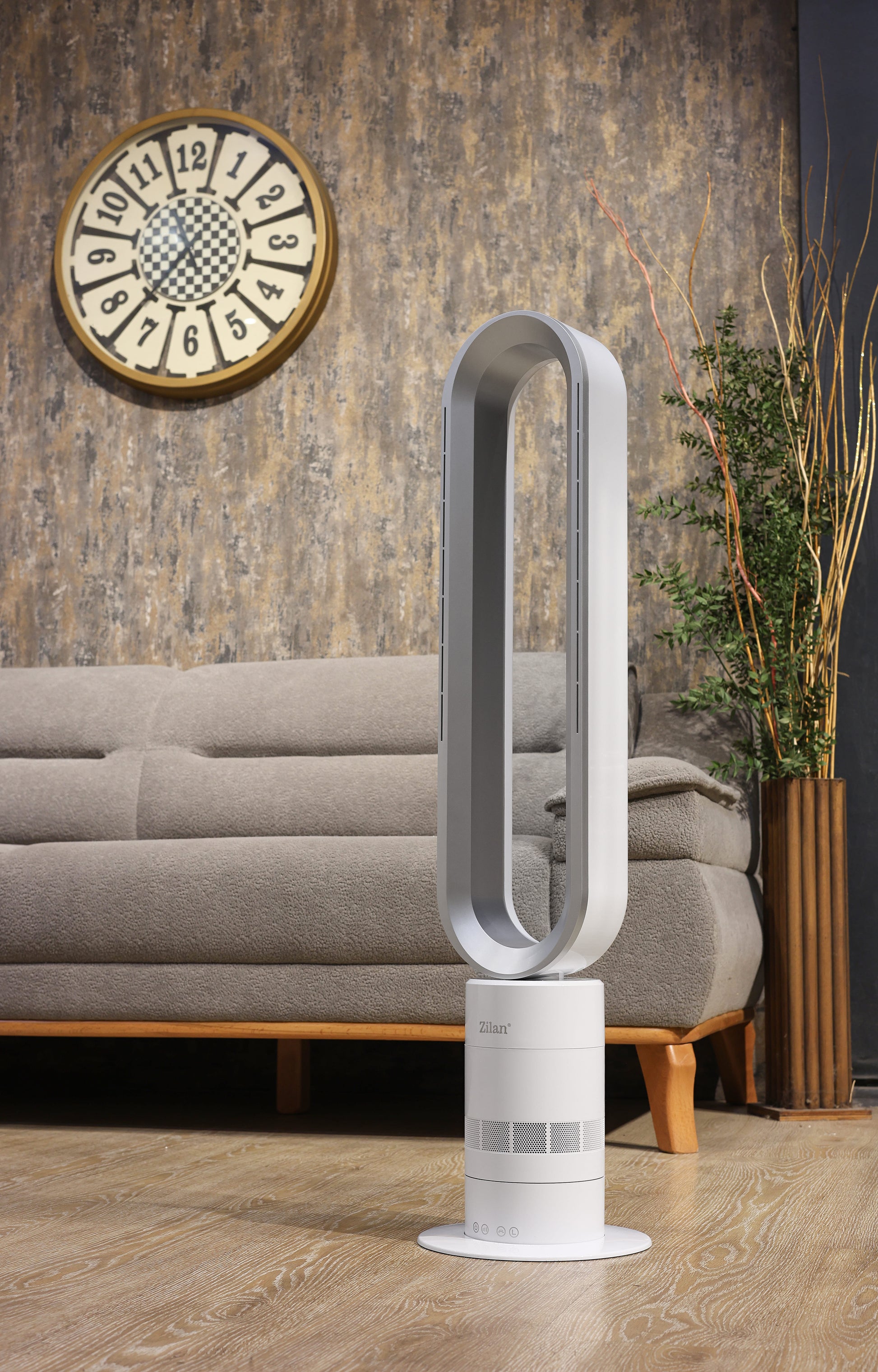 Ventilator turn fara palete Zilan ZLN2426, 10 trepte viteza, Telecomanda inclusa, Timer, Silentios, Putere 22W