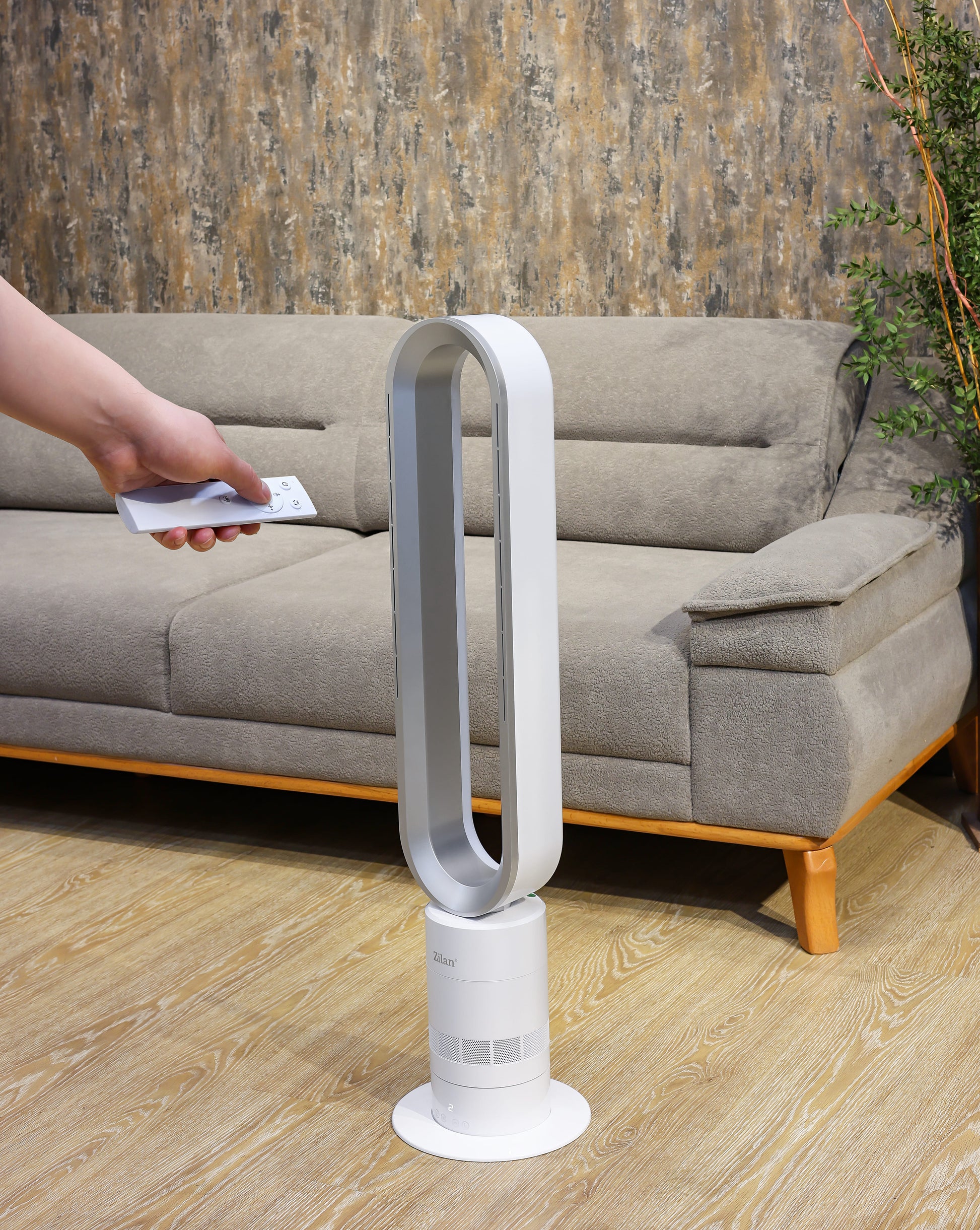 Ventilator turn fara palete Zilan ZLN2426, 10 trepte viteza, Telecomanda inclusa, Timer, Silentios, Putere 22W
