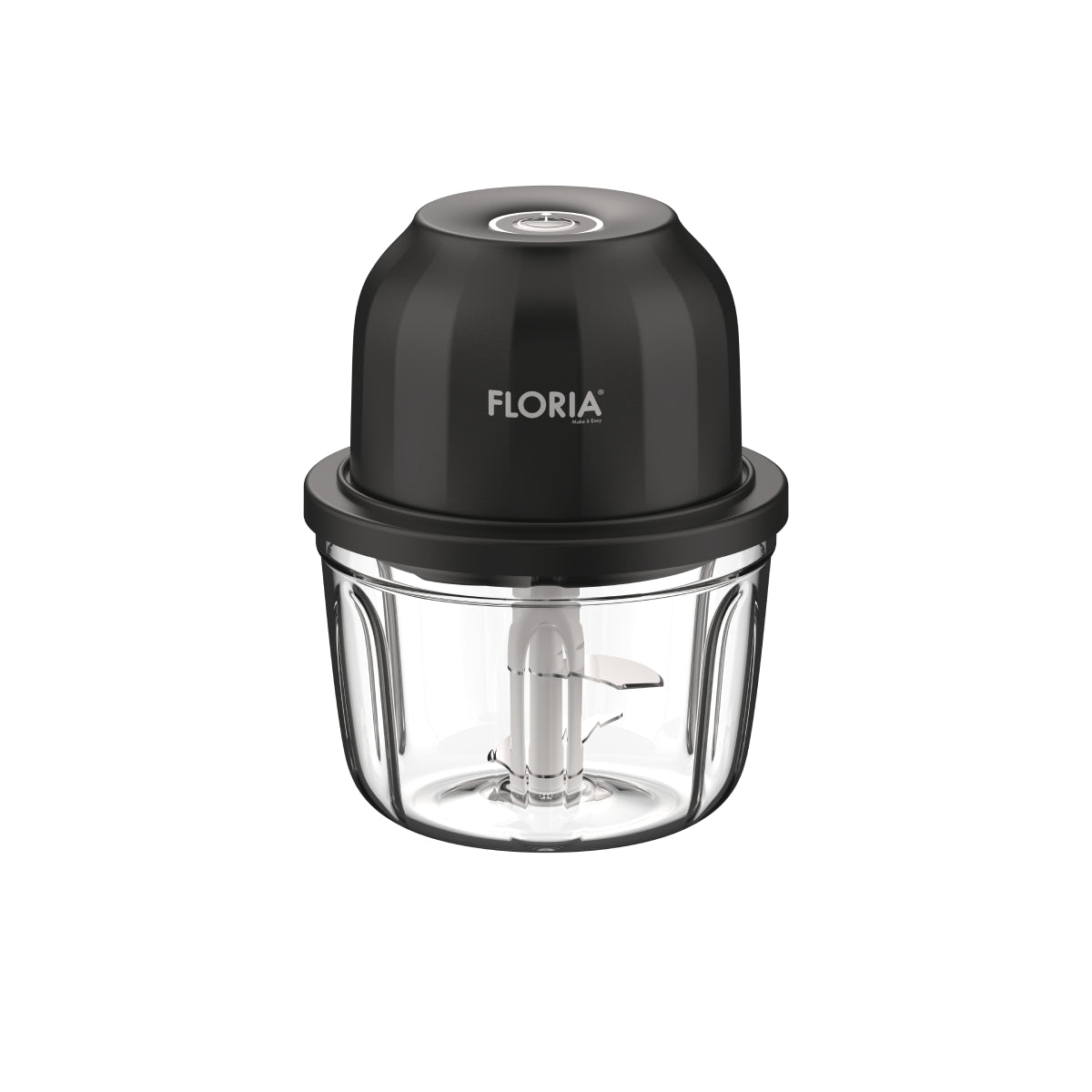 Tocator legume-fructe Floria ZLN2655   Mini Chopper   reincarcabil, Capacitate 350 ml, Baterie 1200mAh, Putere 5V / 30W